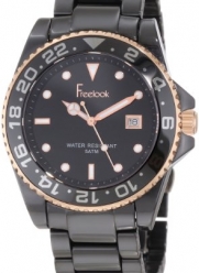 Freelook Women's HA5109RG-1 Black Ceramic Band Rose Gold Case And Index Watch