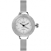 Glam Rock Miami Beach Art Deco collection MBD27183 36mm Silver Steel Bracelet & Case Mineral Women's Watch