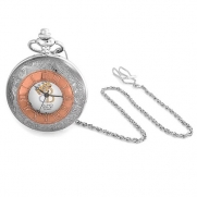 Bling Jewelry Antique Style Rose Gold Plated Roman Numeral Mens Pocket Watch