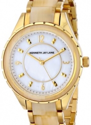 Kenneth Jay Lane Women's 2242 2200 Series Stainless Steel and Horn Resin Watch