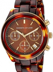 Kenneth Jay Lane Women's KJLANE-4002 4000 Series Analog Display Japanese Quartz Brown Watch