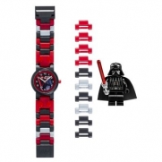 LEGO Kids' 8020301 Star Wars Darth Vader Plastic Watch with Link Bracelet and Character Figurine