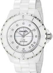 Chanel Men's H1629 J12 Diamond White Dial Watch