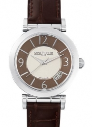Saint Honore Women's 766011 1AGBN Opera Brown Two-Tone Dial Leather Watch