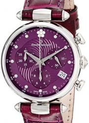 Claude Bernard Women's 10215 3 VIOP2 Dress Code Chronograph Analog Display Swiss Quartz Purple Watch
