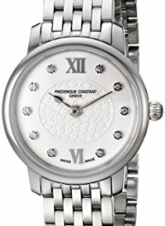 Frederique Constant Women's FC200WHDS6B Slim Line Analog Display Swiss Quartz Silver Watch