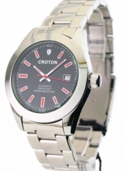 Mens Croton Steel Date Watch CA301179SSBK