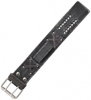 Nemesis DFXB 38mm Faded X Patent Leather Black Watch Bracelet
