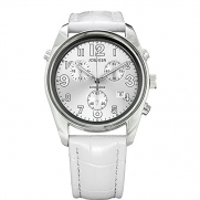 Jowissa Men's J7.003.L Ginebra White Leather Chronograph Watch