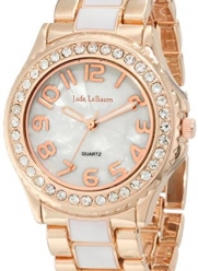Womens Watch Rose Gold Tone and White Bracelet Designer Jade LeBaum - JB202744G
