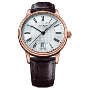 Louis Erard Men's Heritage 40mm Brown Leather Band Rose Gold Plated Case Automatic Watch 69266PR21.BRC80