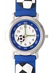 Soccer! (Navy Blue) - Gone Bananas Kids' Watch w/Animated Soccer Ball - WATERPROOF - Safe for the Bath, Shower & Pool - Fun Children's Time Teacher Watches