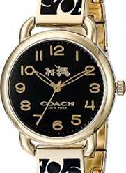 COACH Women's Delancey 28mm Bangle Watch Black/Black Watch