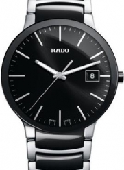 Rado Centrix Black Dial Stainless Steel and Black Ceramic Mens Watch R30934162