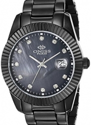 Oniss Paris Women's ON6019N-LIPB Galaxy-Z2 Collection Analog Display Swiss Quartz Black Watch