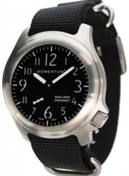 Momentum Men's 1M-SP76B7B Base Layer Analog Display Japanese Quartz Black Watch