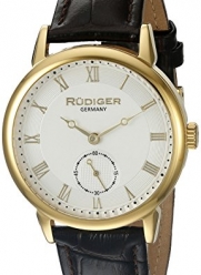 Rudiger Men's R3000-02-001L Leipzig Analog Display Quartz Brown Watch