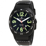 Montres De Luxe Men's AVI-40-QZ-N/G-C Avio Black Quartz Black Dial Watch