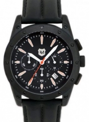 Andrew Marc Men's A10702TP Heritage Racer Chronograph Stainless Steel Watch with Calfskin Band