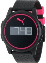 PUMA Flat Coaster Black Pink LCD Watch