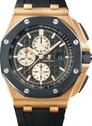 Audemars Piguet ROSE GOLD and CERAMIC 44 Offshore Chronograph watch 26401RO.OO.A002.CA.01
