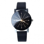 Great Gift Women Geneva Rhinestone Leather Band Quartz Wrist Watch (#.nunber.1)