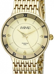August Steiner Women's AS8178YG Analog Display Japanese Quartz Gold Watch