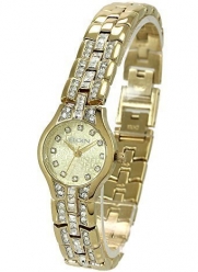 Lady Elgin Petite Watch Gold Tone Crystal Case 22mm
