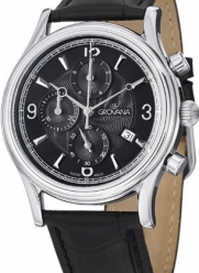 Grovana Traditional Men's Black Dial Quartz Chronograph Watch 1728.9537