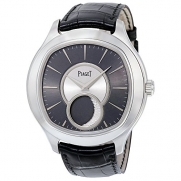 Piaget Emperador Cushion-Shaped Moon Phase Automatic 18kt White Gold Mens Watch GOA34021