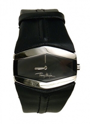 THIERRY MUGLER - Black Leather Cuff Watch