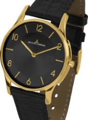 Jacques Lemans Women's 1-1778O London Classic Analog Black Leather Strap and Flat Caseversion Watch