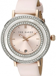Ted Baker Women's TE2124 Vintage Glam Crystal-Accented Stainless Steel Pink Watch
