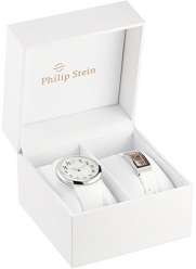 Philip Stein Unisex PS-DAYNIGHT4 Analog Display Japanese Quartz White Watch Set