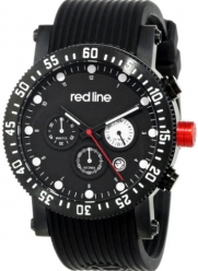 red line Men's RL-18103-BB-01 Compressor Chronograph Black Dial Black Silicone Watch