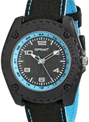 Sprout Men's ST/3007LBBK Light Blue Accented Black Organic Cotton Strap Watch