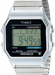 Timex® Men's Classic Digital Silver-Tone Expansion Band Watch #T78587