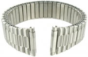 17-21mm Kreisler Twist-O-Flex Silver Tone Stainless Expansion Watch Band Long