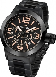 TW Steel Unisex TW312 Canteen Bracelet Analog Display Quartz Black Watch