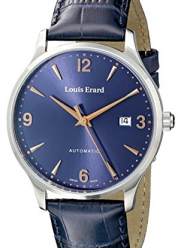Louis Erard Men's 69219AA15.BDC84 1931 Analog Display Automatic Self-Wind Silver-Tone Watch With Blue Leather Band