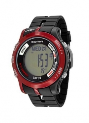 Soma Unisex Outdoor Alti-Compass Watch Black/Red #DWJ81-0003