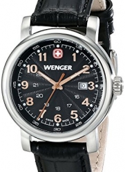 Wenger Women's 1021.105 Analog Display Swiss Quartz Black Watch