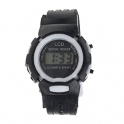 Generic Students Time Clock Electronic Digital LCD Watch(Black)