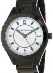 Kenneth Jay Lane Women's KJLANE-2223  Mother-Of-Pearl Dial Black Ion-Plated Stainless Steel Watch