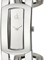 Calvin Klein Women's K3Y2S118 'Dress' Mirror Dial Stainless Steel Bangle Swiss Quartz Watch