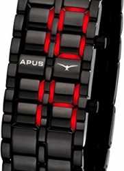 APUS Zeta Black-Red LED Watch for Him Design Highlight