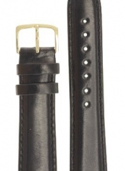 Mens Genuine Italian Leather Watchband Black 22mm Watch Band - by JP Leatherworks