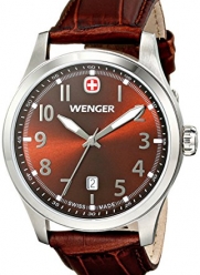 Wenger Men's 01.0541.119 Terragraph 3H Analog Display Swiss Quartz Brown Watch
