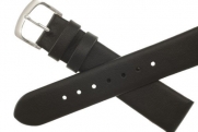 Mens Genuine Italian Leather Watchband Black 20mm Watch Band - by JP Leatherworks