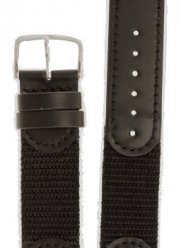 Men's Swiss Army Style Watchband - Color Black Size: 18mm Watch Band - by JP Leatherworks